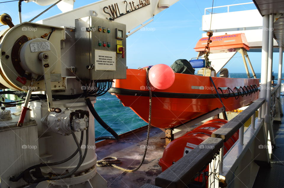 orange rescue boat