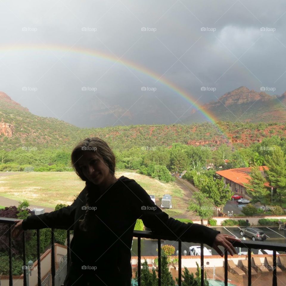 Rainbow in the Red Rocks.