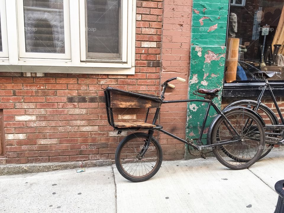 Old bicycle. Vintage. 