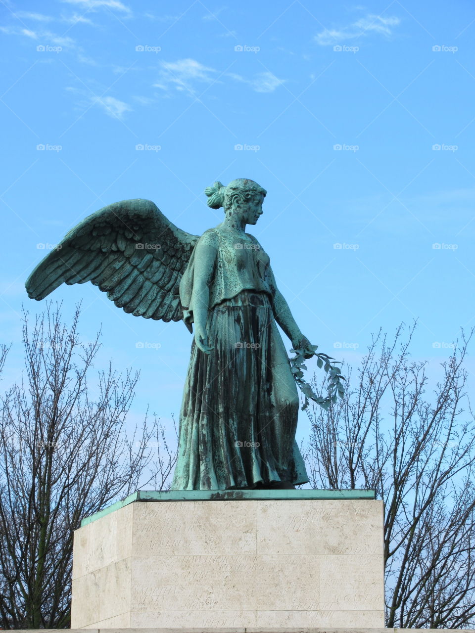 The peace statue angel of langelinie