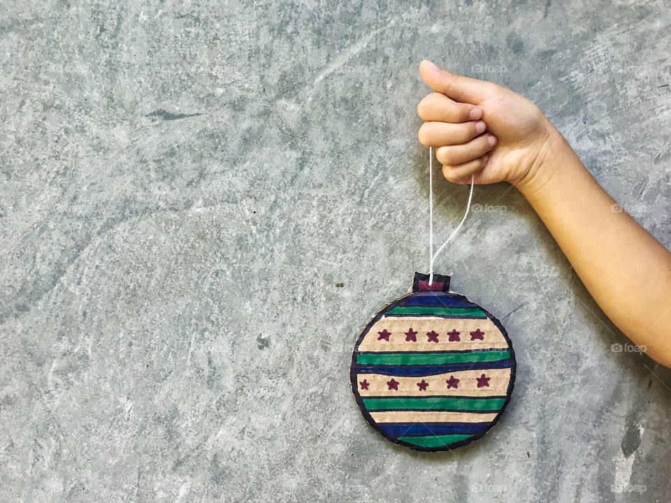 DIY Christmas decoration ornament from cardboard papet