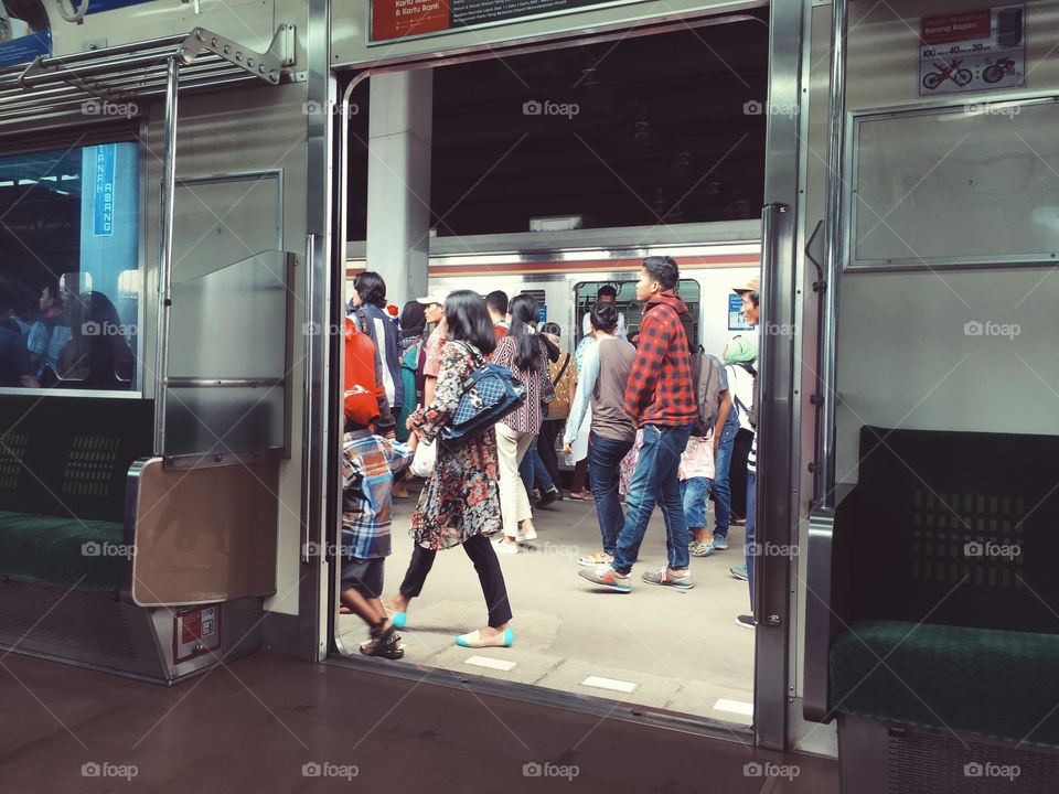 View from inside the train