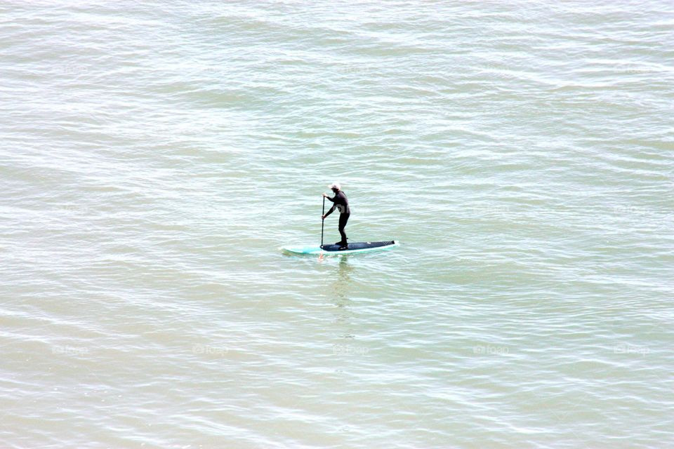 Man with his canoe