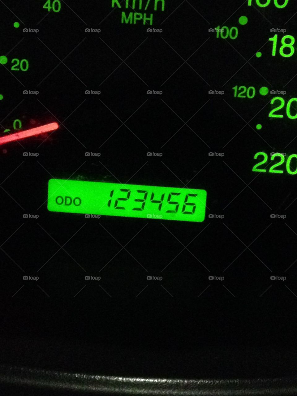 Untitled. I had to snap a pic when my cars odometer reading turned to this!
