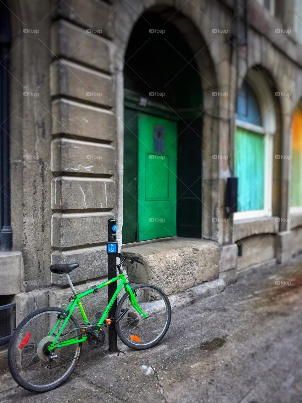 Green bicycle 