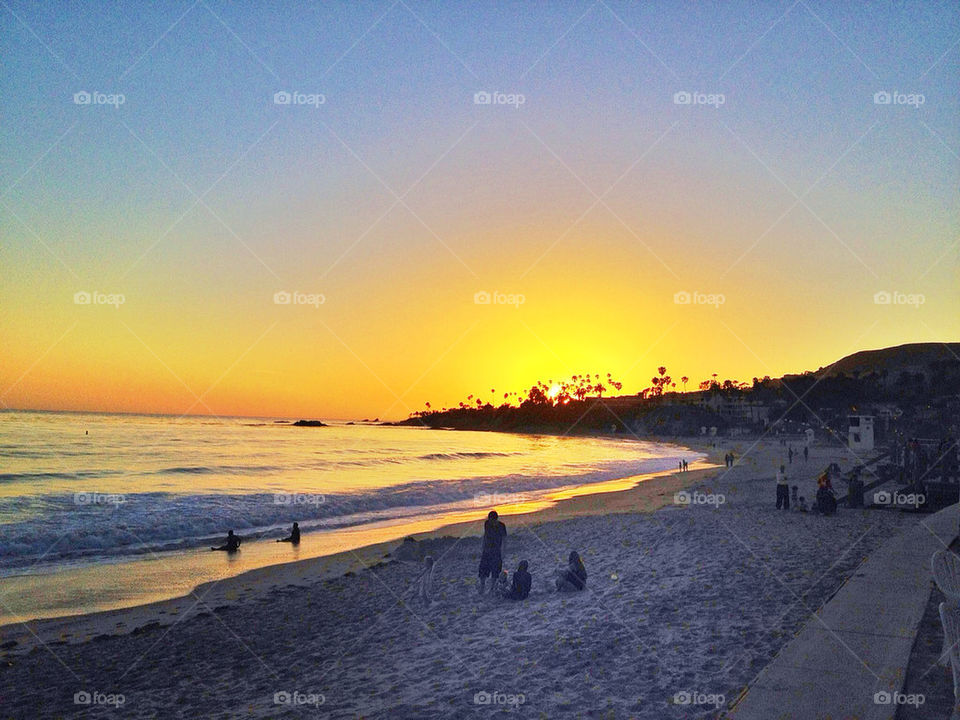 beach ocean sunset vacation by mrpicasso2