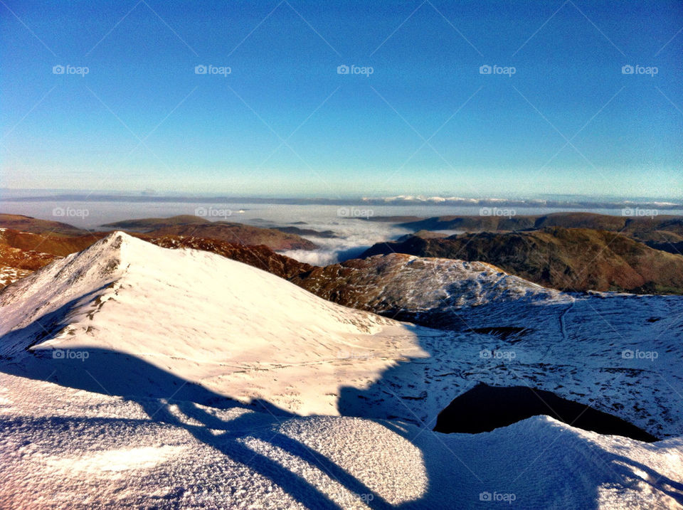 Cloud inversion, taken from Helvellyn in the Lake District - UK