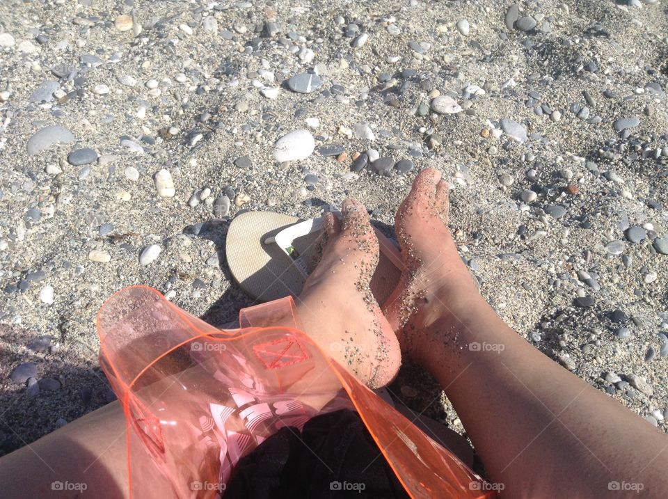 Feet on the beach
