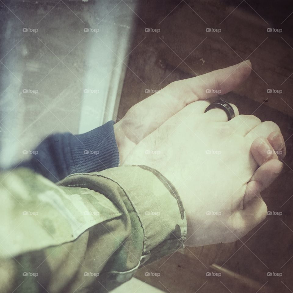 Holding hands with love 