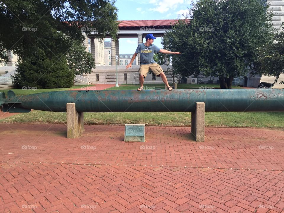 WWI missle, US Naval Academy, Mike Surfing, 2016
