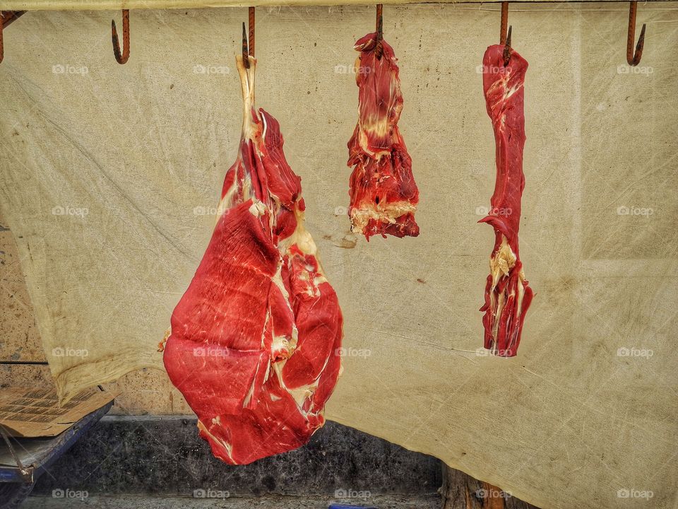 Meat. . Took this picture in Khiva market. I found it quite colorful. 