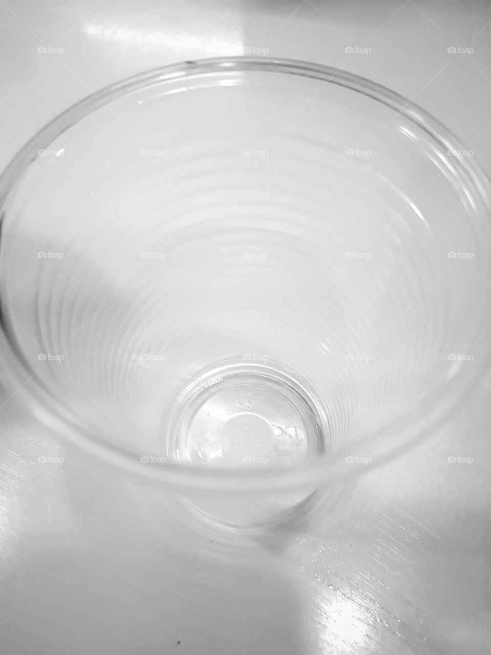Plastic cup in black and white