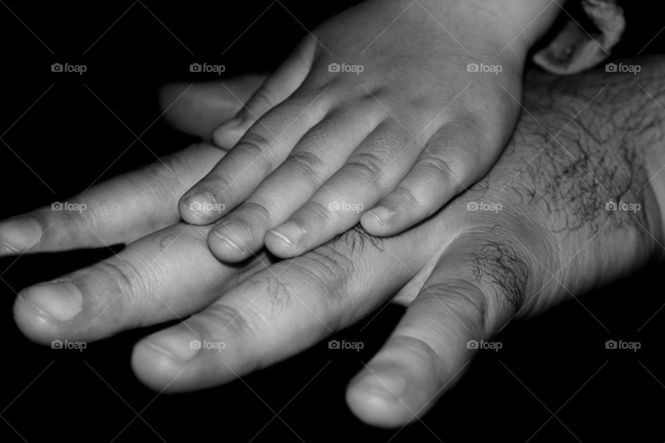 father and daughter hands
