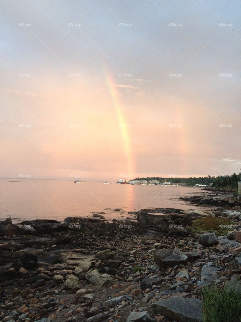 Double rainbow Acadia 
