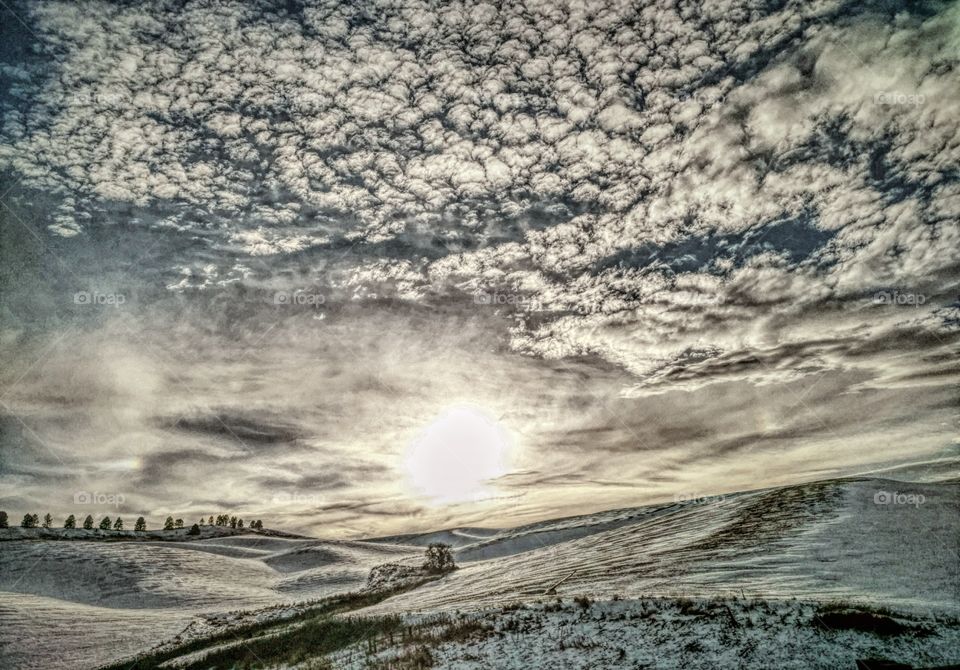 abstract snowy hills