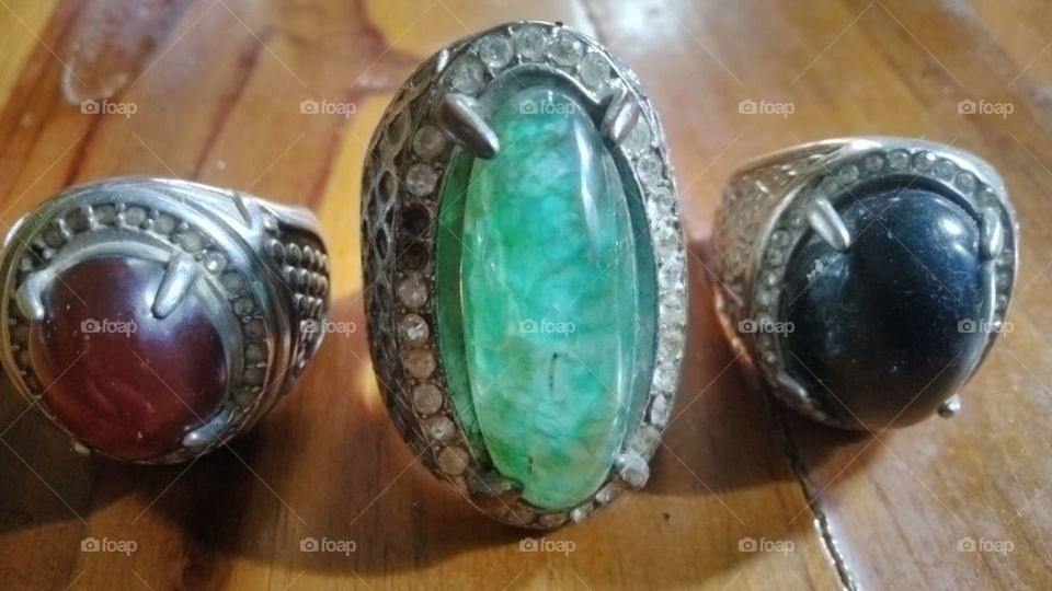 Stone rings of different colors