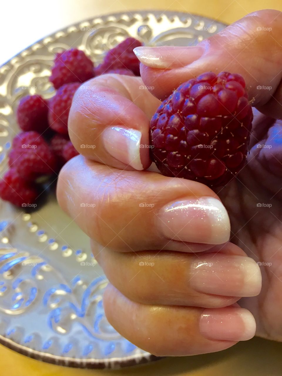 Fresh raspberries