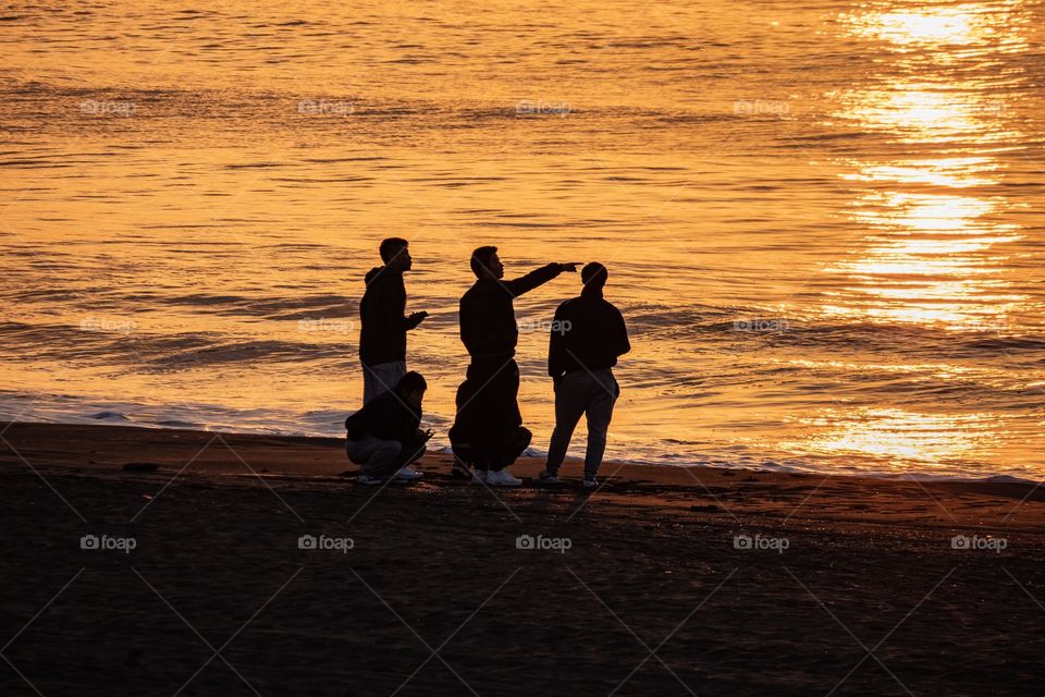 Friendship at the beautiful beach