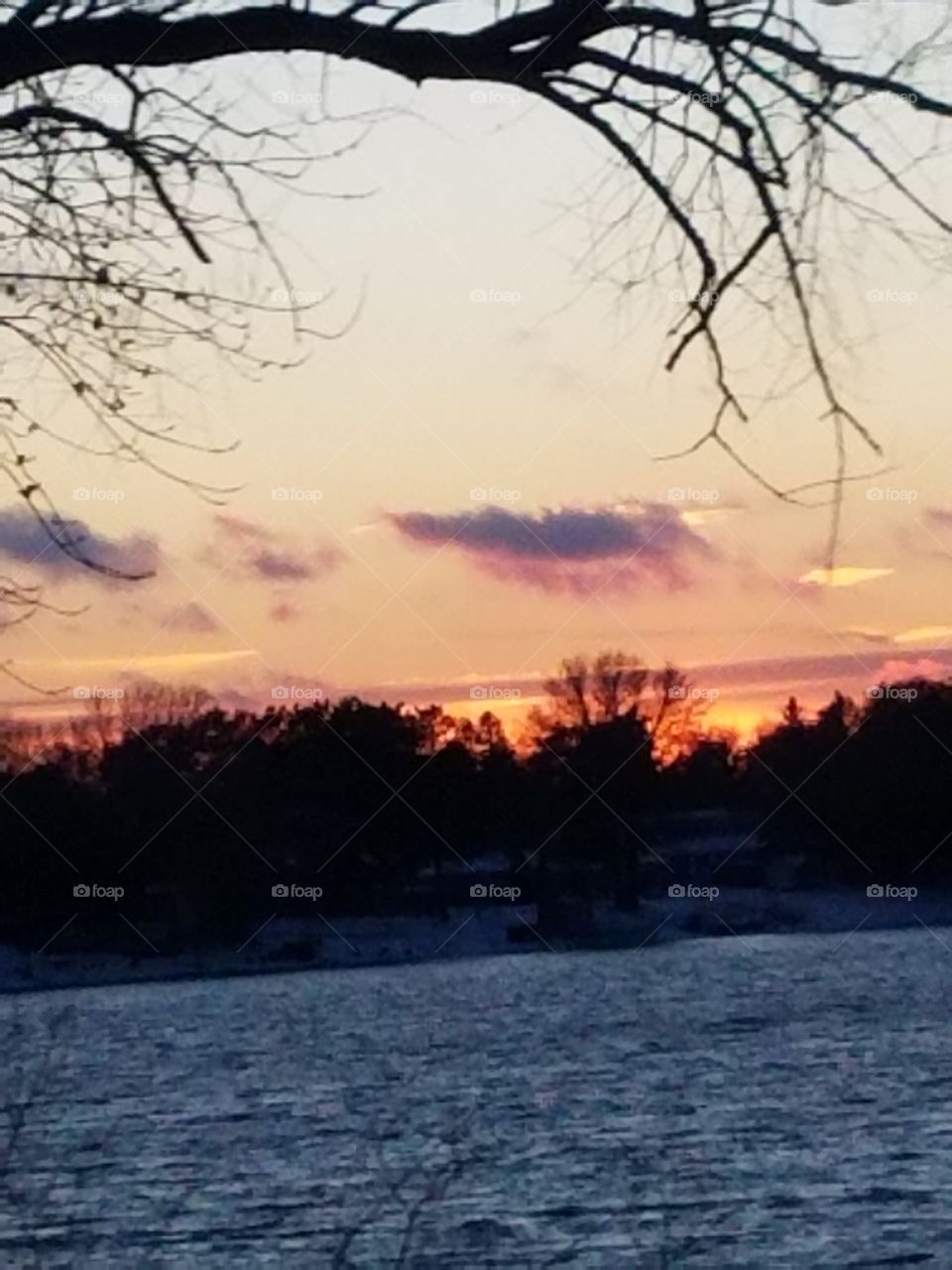 Marvelous winter sunset