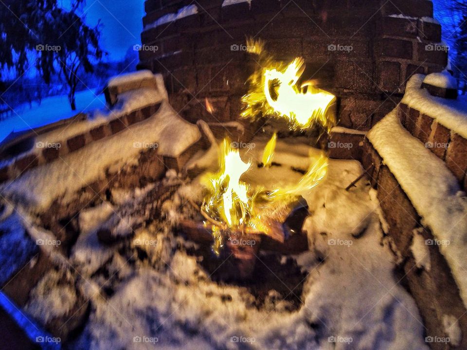 Winter fire