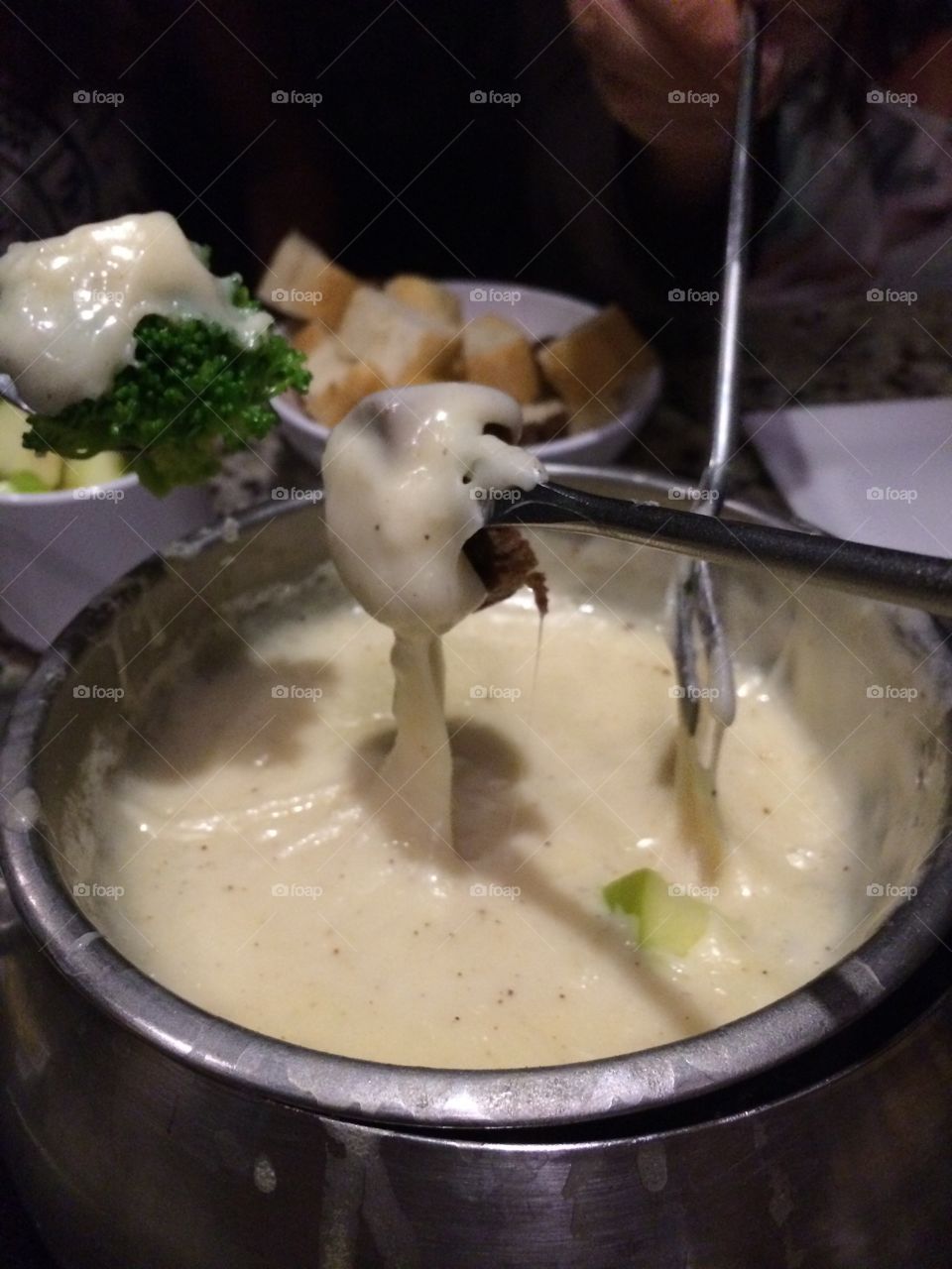 Yummy cheese fondue 