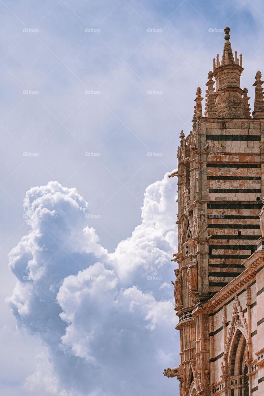 Heavy clouds under the city 