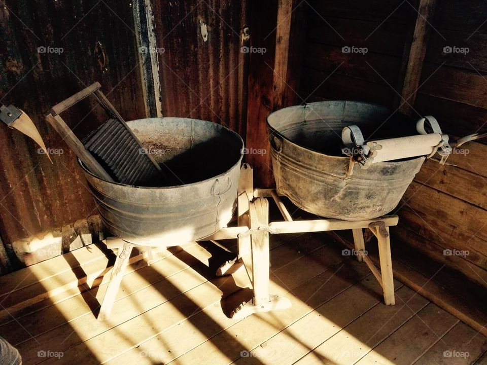 Vintage wash tubs