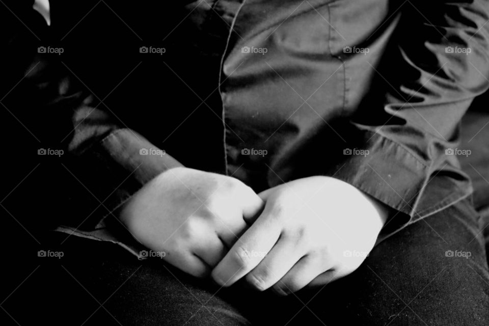 Black and white hand 