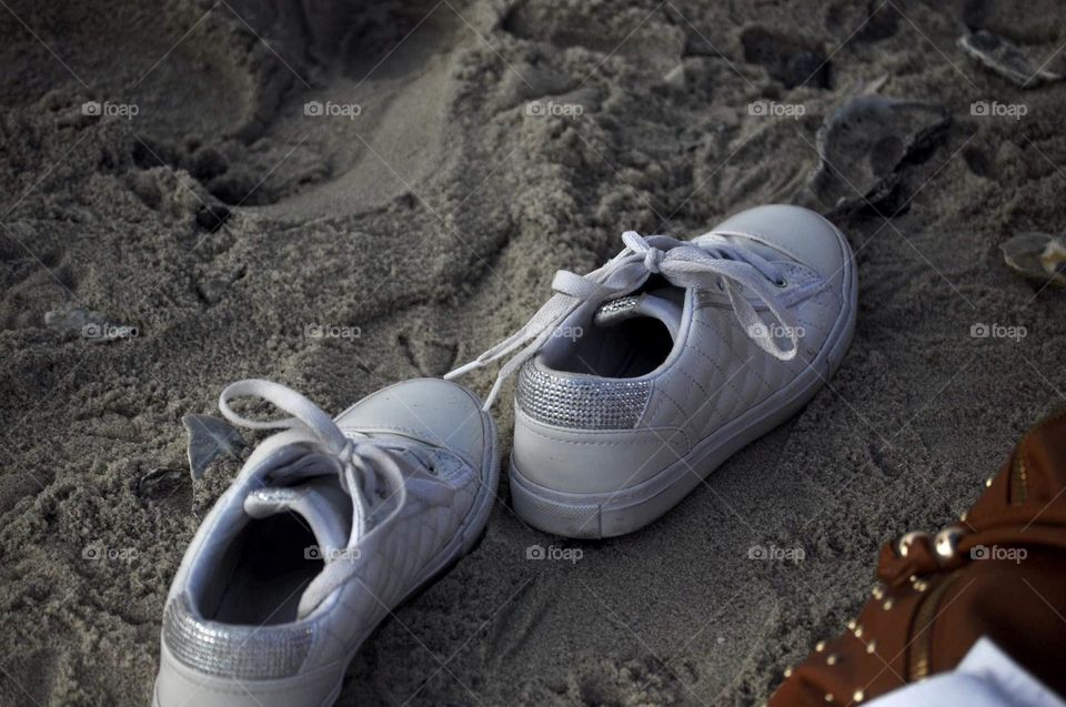 Shoes at the beach.