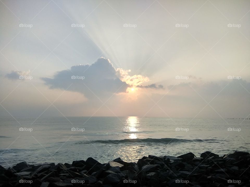 sun and the reflection