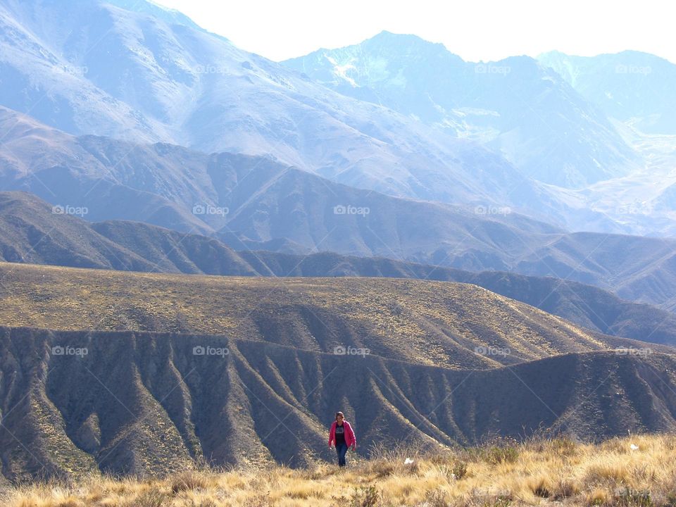 caminata en la montaña