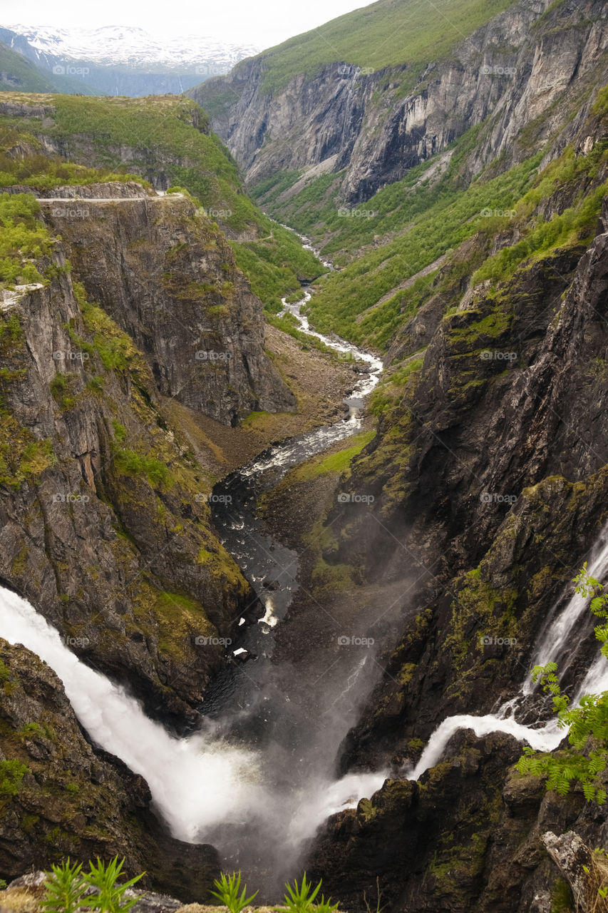 Beautiful waterfalls in Norway 