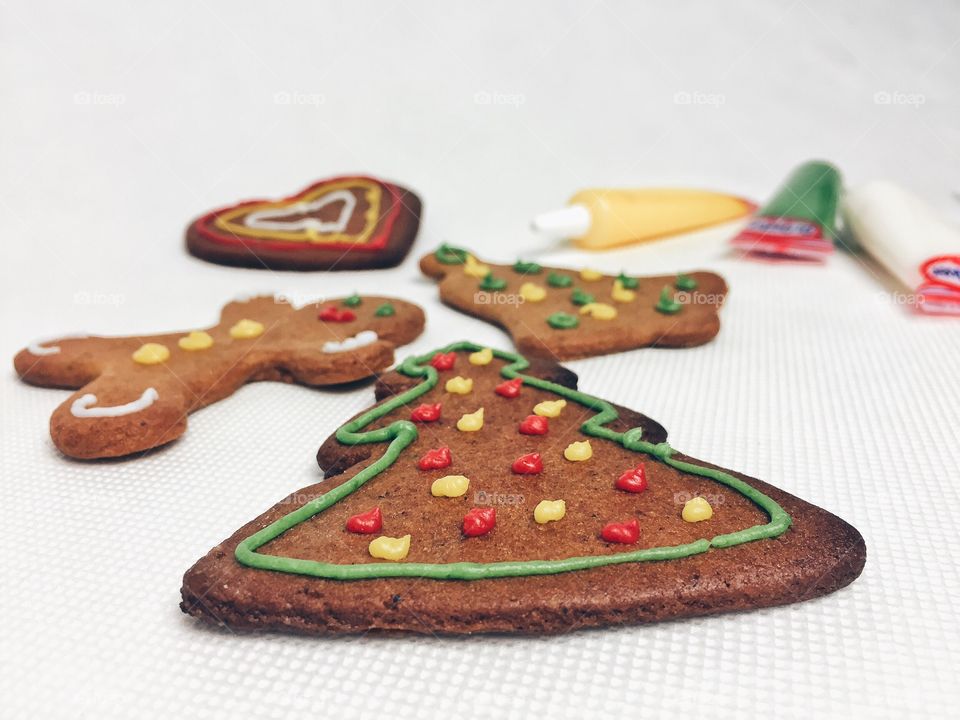 Close-up of gingerbread cookie