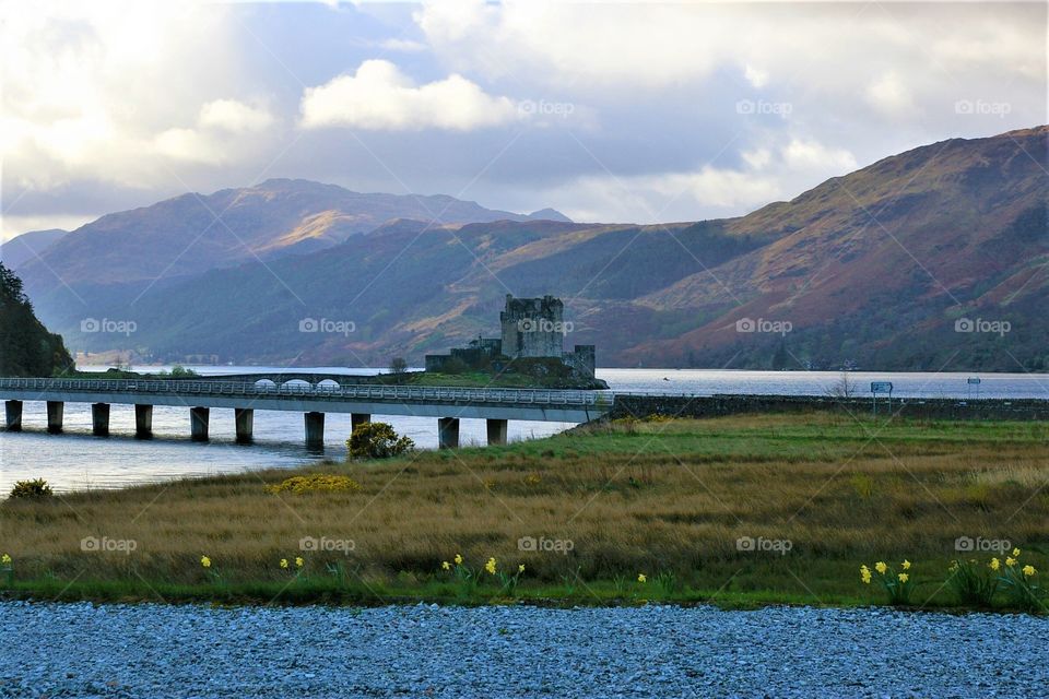 Eilean Donan Castle from distance 