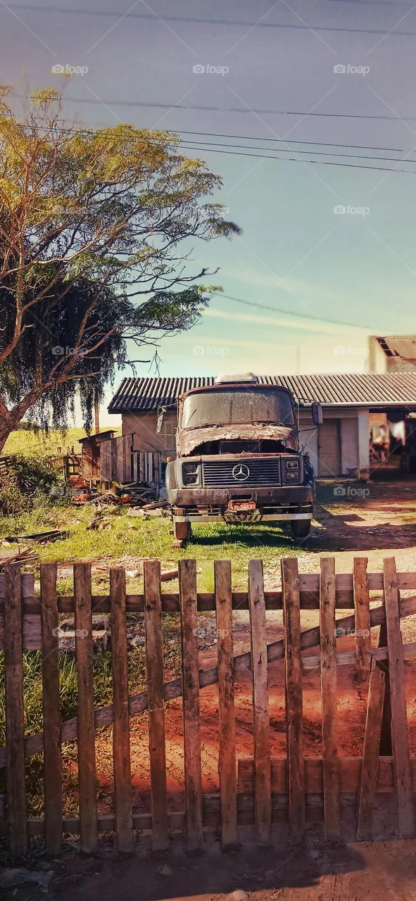 Truck in the junkyard