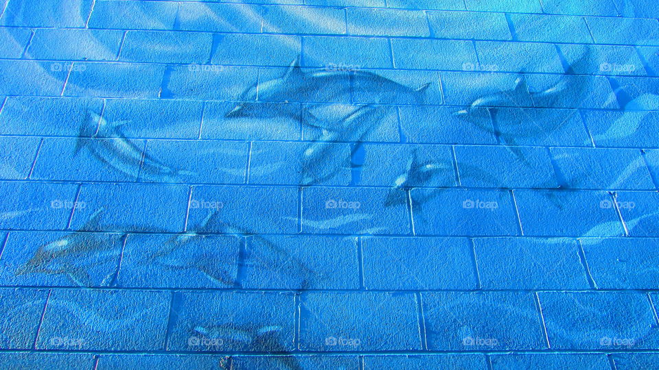 underwater wall painting. out riding my bike in my neighborhood taking pictures