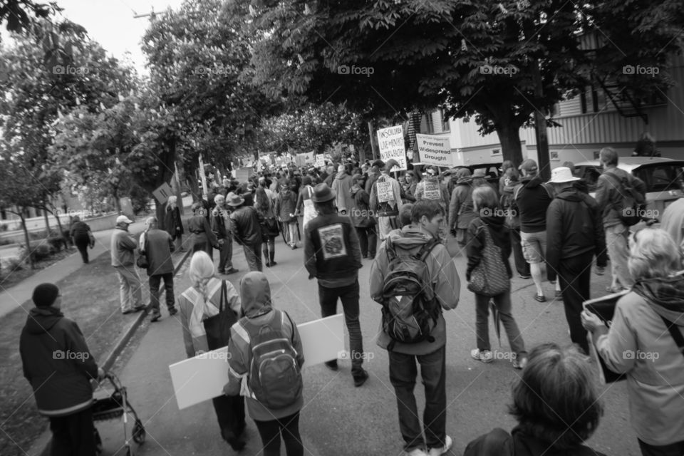 A large protest against the government. 