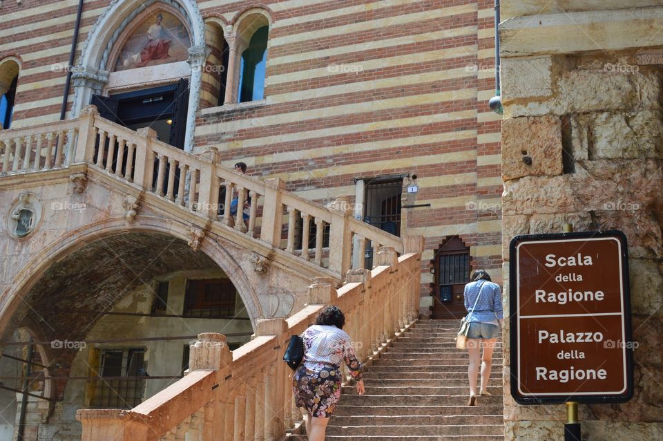 Up the stairs in ragione