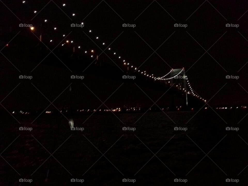 Bridge lights NYC