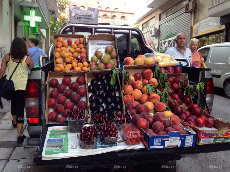 Fruit street vendor