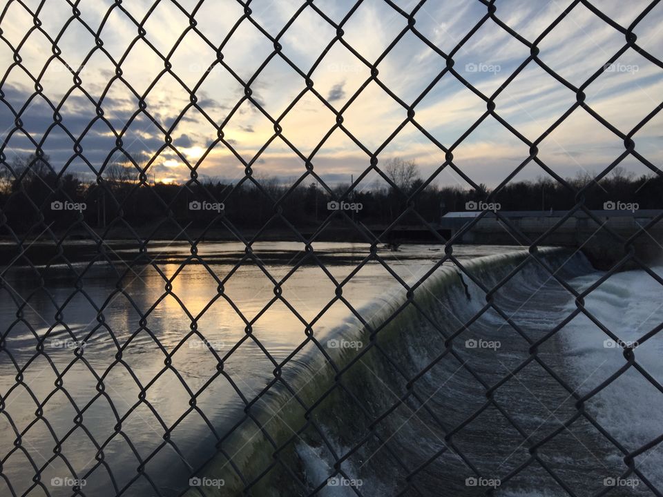 Sunset at the dam