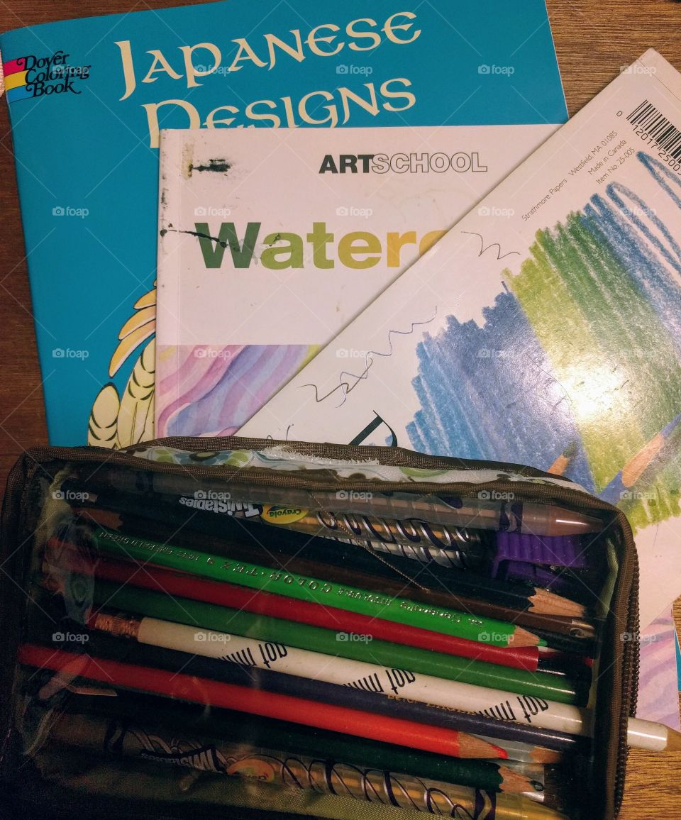 coloring and drawing supplies