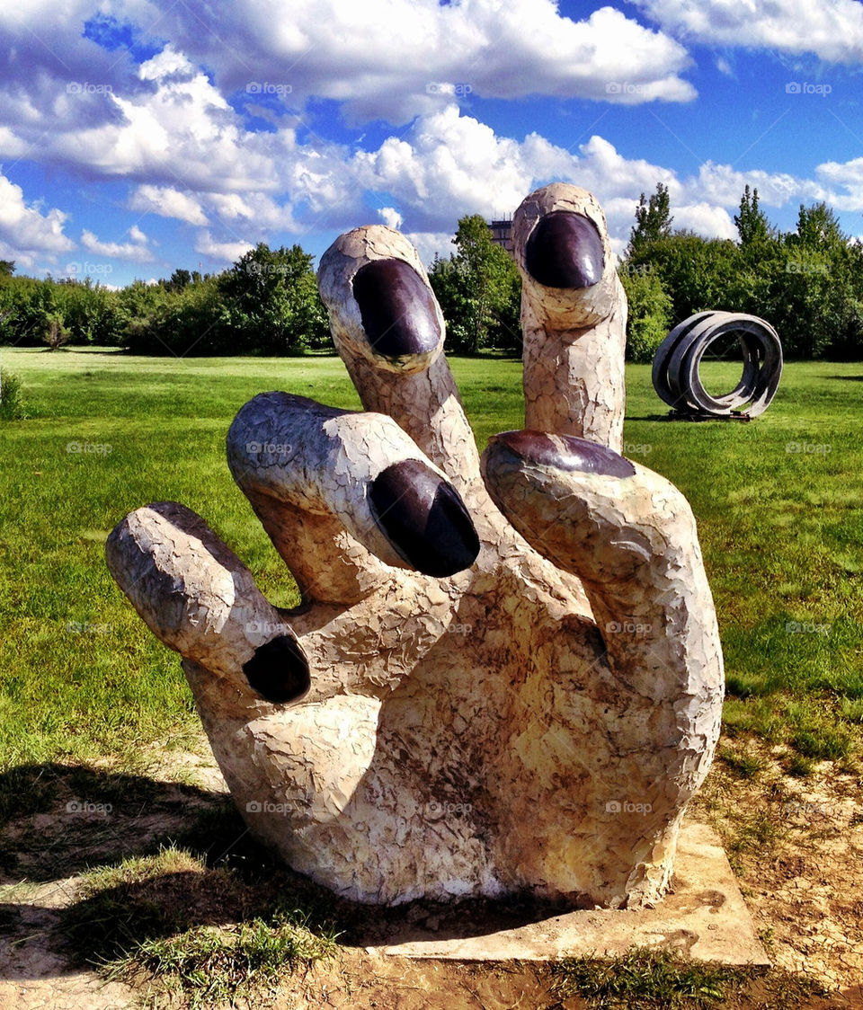 statue art hand creative by stykellee