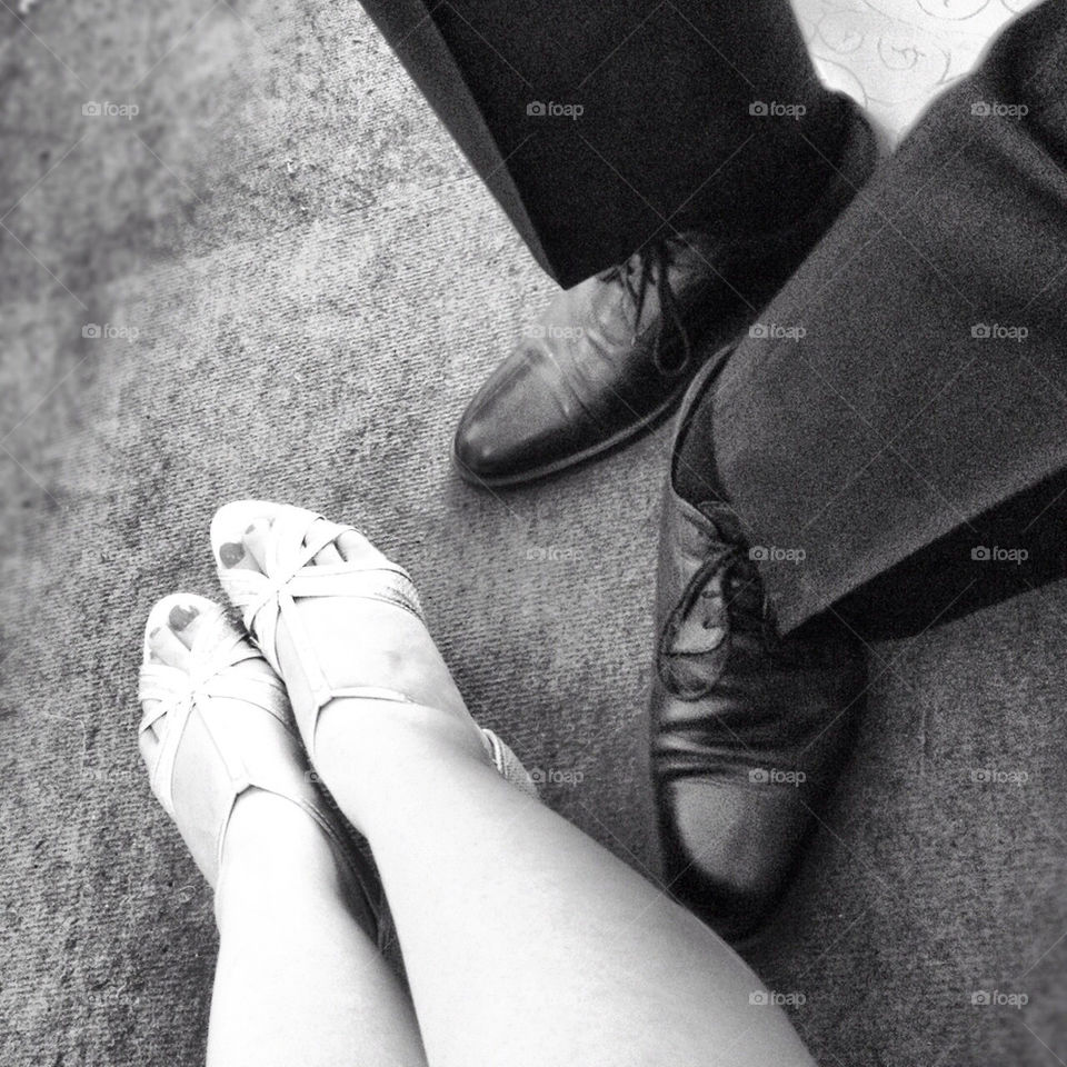 white black shoes feet by balas_mihai