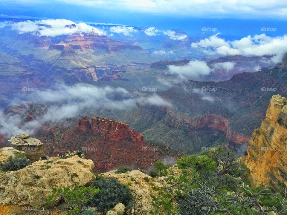 High angle view of grand canyon