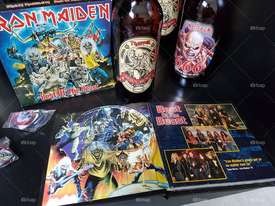 Iron Maiden beer and cd collection