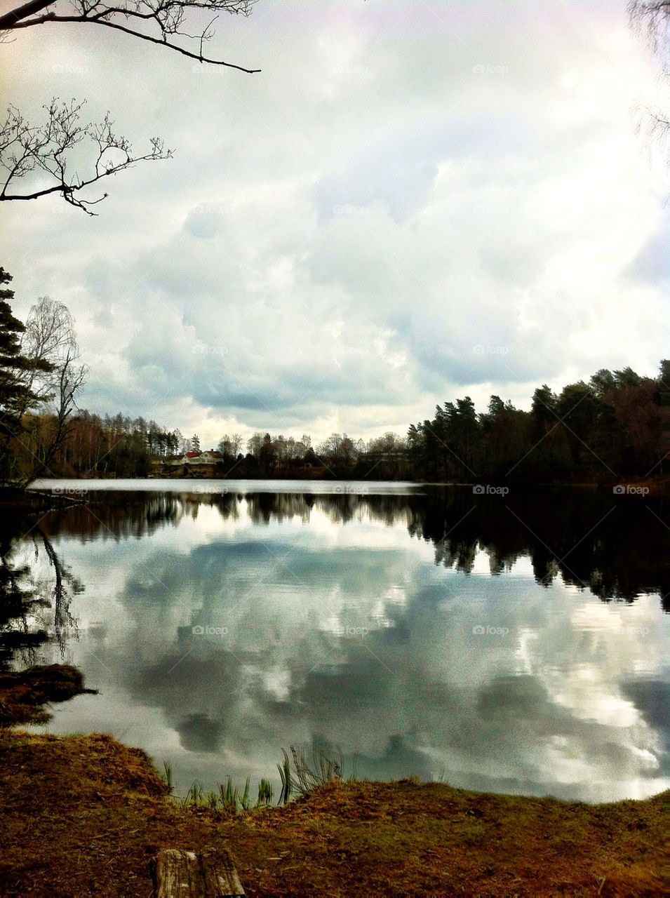 nature water lake reflection by linderborg