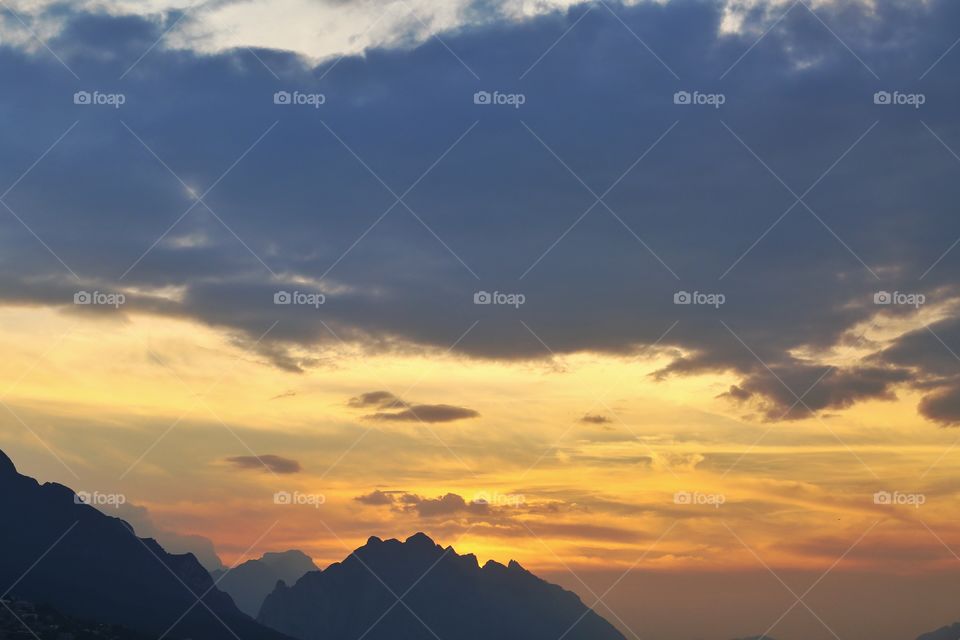 Sunset at la Huasteca, Mexico. Sierra de la Huasteca, Monterrey, NL Mexico, nature sunset skyline mountain scenic view postcard cliff peak woods