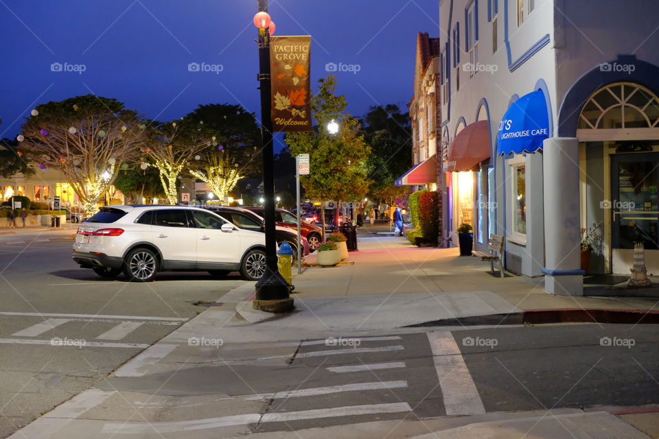 Pacific Grove after dark