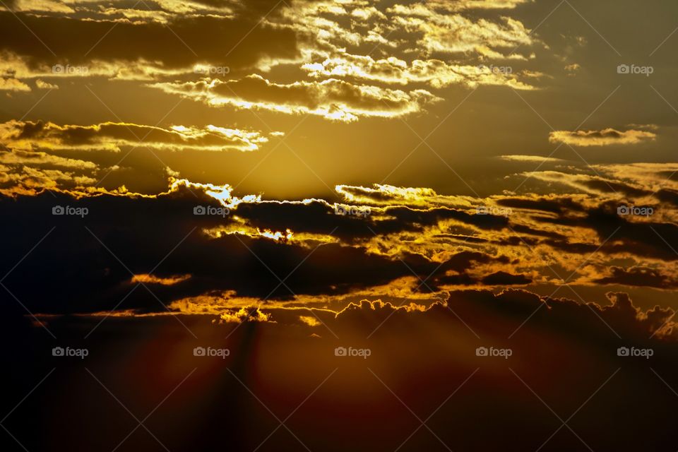 Yellow sky and sunset